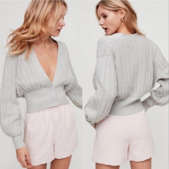 Aritzia Wilfred Plunge Front Cardigan XS - Picture 2 of 6